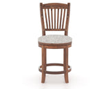 Canadel Champlain Upholstered Counter Stool 8232 in FP Crypton® and 33 Spice Washed and Swivel Base, front view