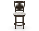 Canadel Upholstered Counter Stool 8232 in FP Crypton® and 59 Davy's Grey and Swivel Base, front view