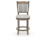 Canadel Champlain Upholstered Counter Stool 8232 in FP Crypton® and 72 Heritage Nature and Swivel Base, front view