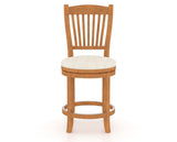 Canadel Upholstered Counter Stool 8232 in FT InsideOut® and 01 Honey Washed and Swivel Base, front view