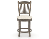 Canadel Champlain Upholstered Counter Stool 8232 in FT InsideOut® and 08 Shadow and Swivel Base, front view