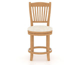 Canadel Upholstered Counter Stool 8232 in FT InsideOut® and 20 Caramel Washed and Swivel Base, front view