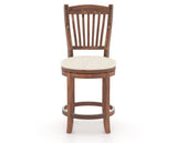 Canadel Champlain Upholstered Counter Stool 8232 in FT InsideOut® and 33 Spice Washed and Swivel Base, front view