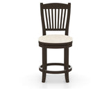 Canadel Upholstered Counter Stool 8232 in FT InsideOut® and 59 Davy's Grey and Swivel Base, front view