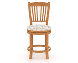 Canadel Upholstered Counter Stool 8232 in OZ Fabric and 01 Honey Washed and Swivel Base, front view