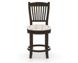 Canadel Upholstered Counter Stool 8232 in OZ Fabric and 59 Davy's Grey and Swivel Base, front view