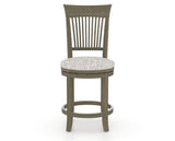 Canadel Upholstered Counter Stool 8270 in FP Crypton® and 08 Shadow and Swivel Base, front view
