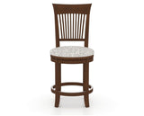 Canadel Upholstered Counter Stool 8270 in FP Crypton® and 19 Cognac Washed and Swivel Base, front view