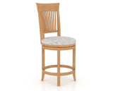 Canadel Upholstered Counter Stool 8270 in FP Crypton® and 20 Caramel Washed and Swivel Base, three-quarter view