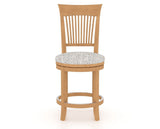 Canadel Upholstered Counter Stool 8270 in FP Crypton® and 20 Caramel Washed and Swivel Base, front view