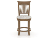 Canadel Upholstered Counter Stool 8270 in FP Crypton® and 25 Pecan Washed and Swivel Base, front view
