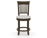 Canadel Upholstered Counter Stool 8270 in FP Crypton® and 29 Hazelnut Washed and Swivel Base, front view