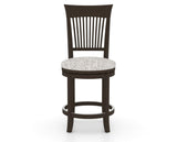 Canadel Upholstered Counter Stool 8270 in FP Crypton® and 59 Davy's Grey and Swivel Base, front view