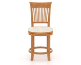 Canadel Upholstered Counter Stool 8270 in FT InsideOut® and 01 Honey Washed and Swivel Base, front view