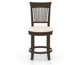 Canadel Upholstered Counter Stool 8270 in FT InsideOut® and 29 Hazelnut Washed and Swivel Base, front view