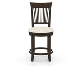 Canadel Upholstered Counter Stool 8270 in FT InsideOut® and 59 Davy's Grey and Swivel Base, front view