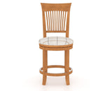 Canadel Upholstered Counter Stool 8270 in OZ Fabric and 01 Honey Washed and Swivel Base, front view