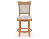 Canadel Upholstered Counter Stool 8274 in FP Crypton® and 01 Honey Washed and Swivel Base, front view
