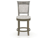 Canadel Upholstered Counter Stool 8274 in FP Crypton® and 08 Shadow and Swivel Base, front view