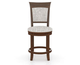 Canadel Upholstered Counter Stool 8274 in FP Crypton® and 19 Cognac Washed and Swivel Base, front view