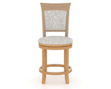Canadel Upholstered Counter Stool 8274 in FP Crypton® and 20 Caramel Washed and Swivel Base, front view