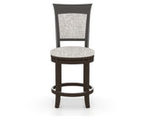 Canadel Upholstered Counter Stool 8274 in FP Crypton® and 59 Davy's Grey and Swivel Base, front view