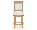 Canadel Upholstered Counter Stool 8274 in FT InsideOut® and 20 Caramel Washed and Swivel Base, front view
