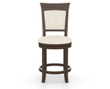 Canadel Upholstered Counter Stool 8274 in FT InsideOut® and 29 Hazelnut Washed and Swivel Base, front view