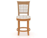 Canadel Upholstered Counter Stool 8274 in OZ Fabric and 01 Honey Washed and Swivel Base, front view