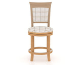 Canadel Upholstered Counter Stool 8274 in OZ Fabric and 20 Caramel Washed and Swivel Base, front view