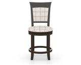 Canadel Upholstered Counter Stool 8274 in OZ Fabric and 59 Davy's Grey and Swivel Base, front view
