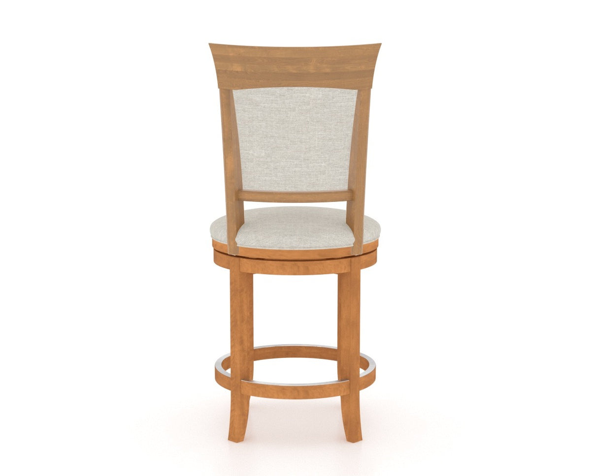 Canadel Upholstered Counter Stool 8274 in Swivel Base, back view