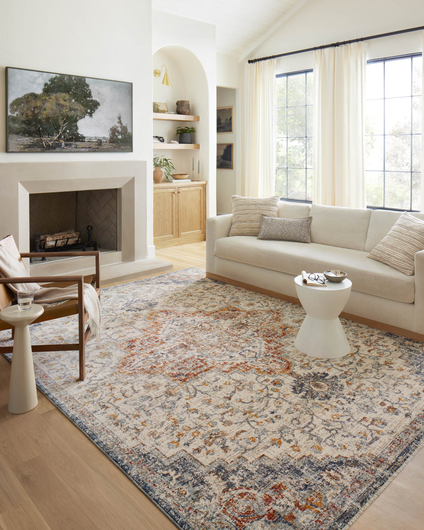 Sorrento Rug 05 | Ivory / Fiesta