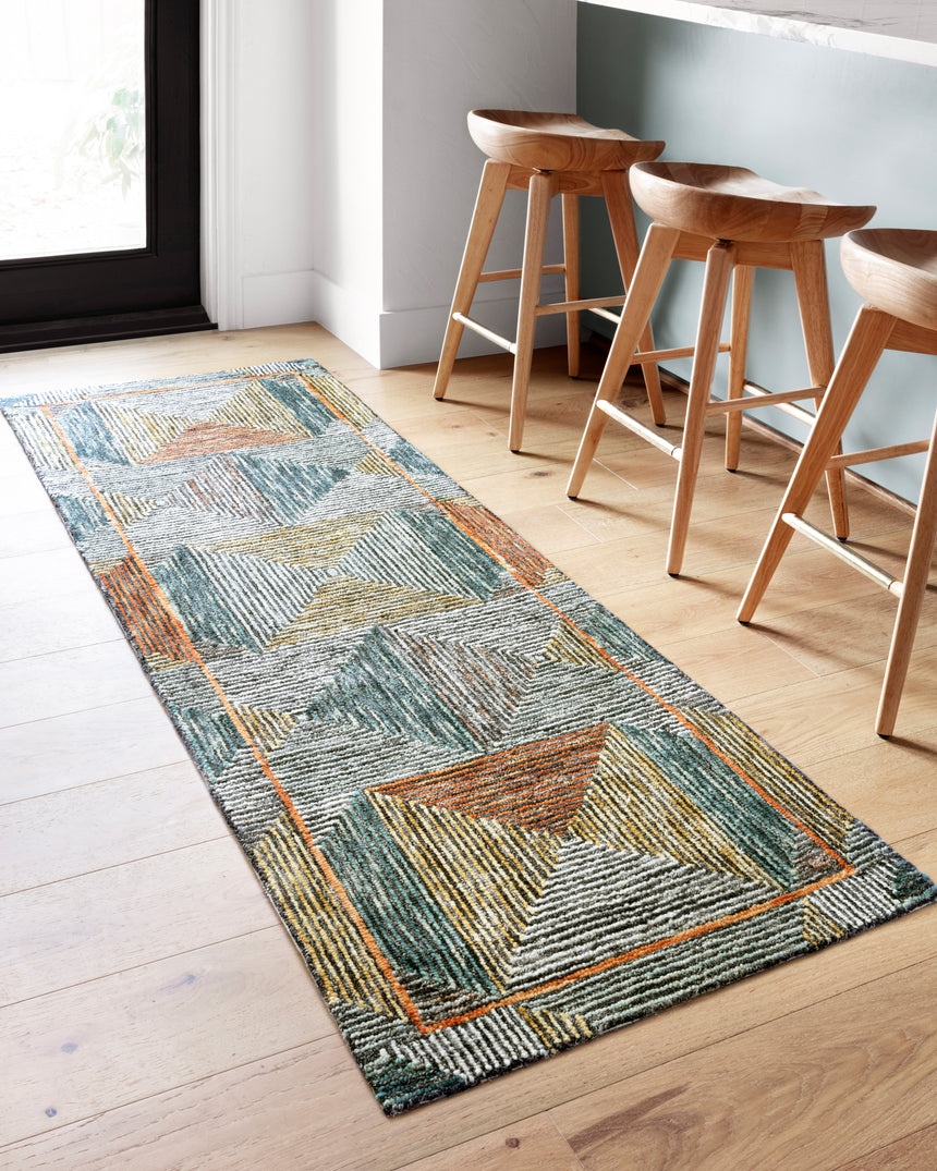 Spectrum Rug 01 | Lagoon / Spice
