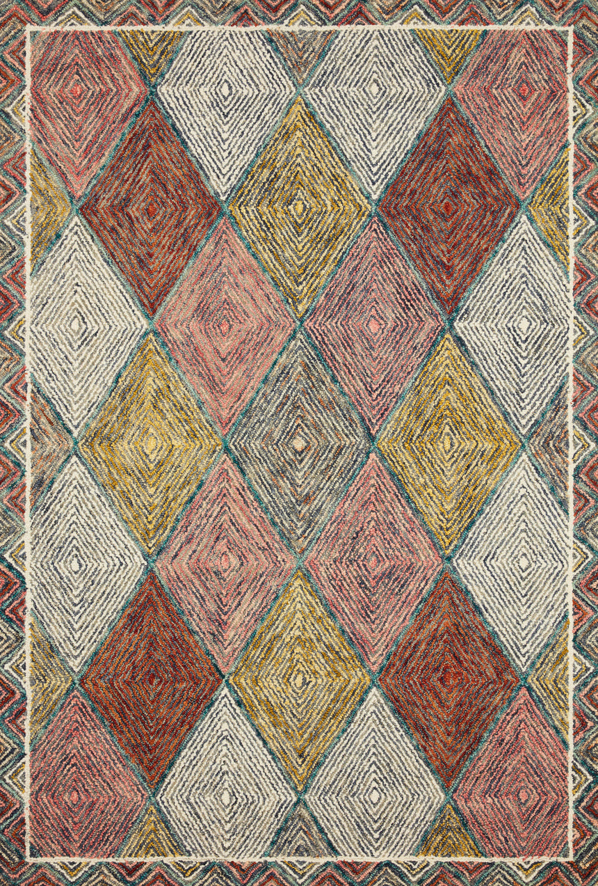 Spectrum Rug 02 | Turquoise / Fiesta