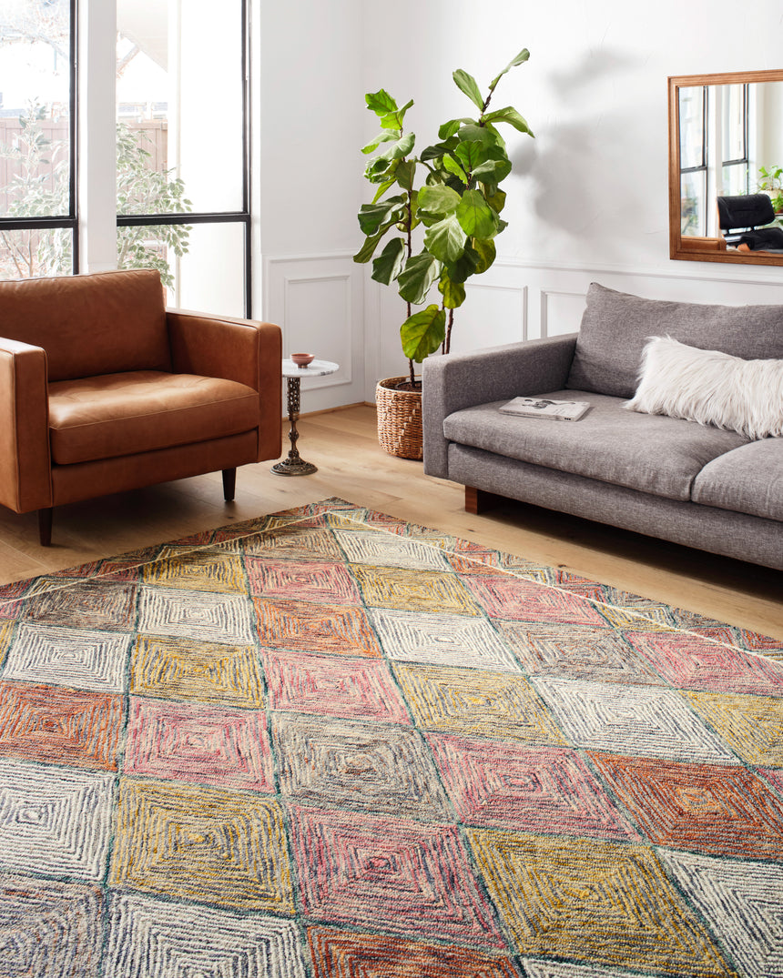 Spectrum Rug 02 | Turquoise / Fiesta