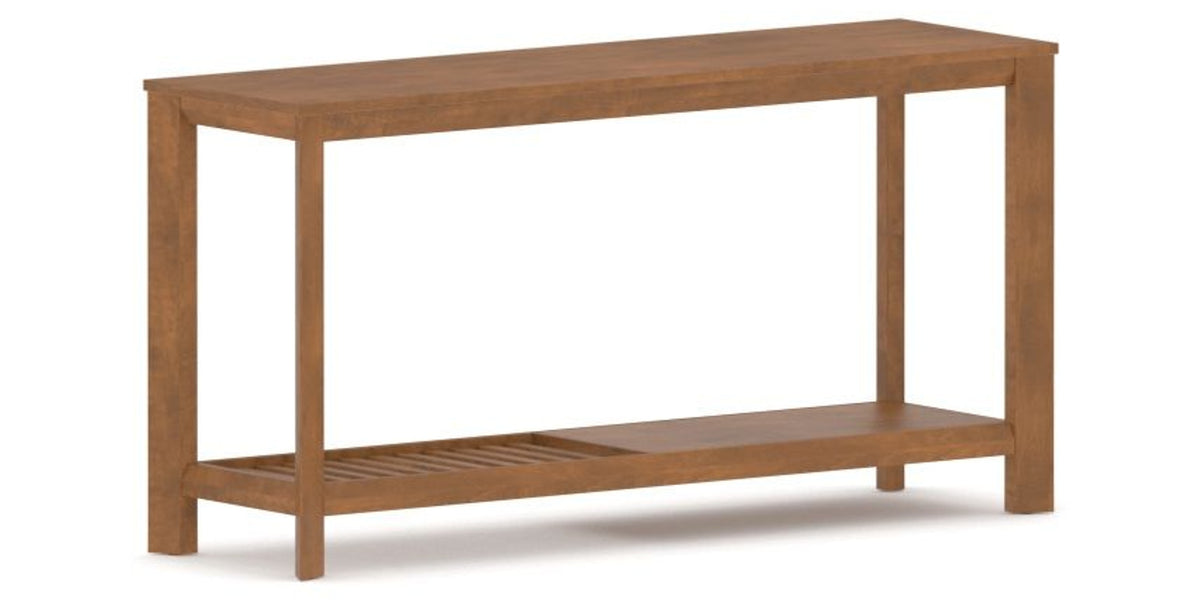 Canadel Accent Sofa Table 1660 TM in Oak Washed Birch with Matte Finish, three-quarter view