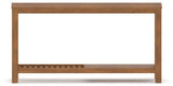 Canadel Accent Sofa Table 1660 TM in Oak Washed Birch with Matte Finish, side view