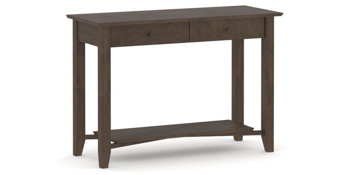 Canadel Accent Sofa Table 1846 in 29 Hazelnut Washed, three-quarter view