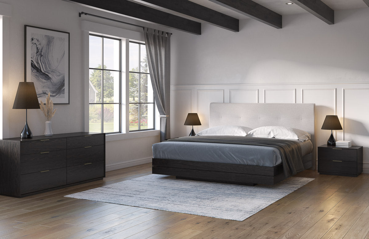 Charcoal on Oak with Matteo Fabric | Mobican Sofia Bed | Valley Ridge Furniture