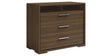 Natural Walnut with Brushed Nickel Handles | Mobican Sonoma Media Chest | Valley Ridge Furniture