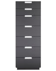 Carbon on Oak with Brushed Nickel Handles | Mobican Stella Narrow Chest | Valley Ridge Furniture