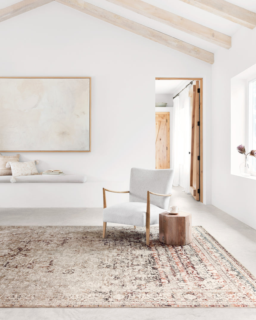Theia Rug 05 | Taupe / Brick