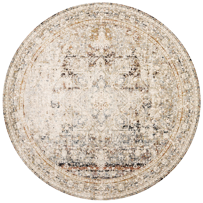 Theia Rug 05 | Taupe / Brick