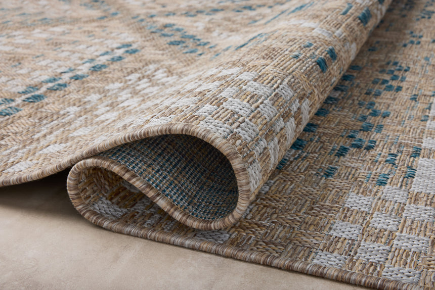 Topanga Rug 04 | Natural / Aqua