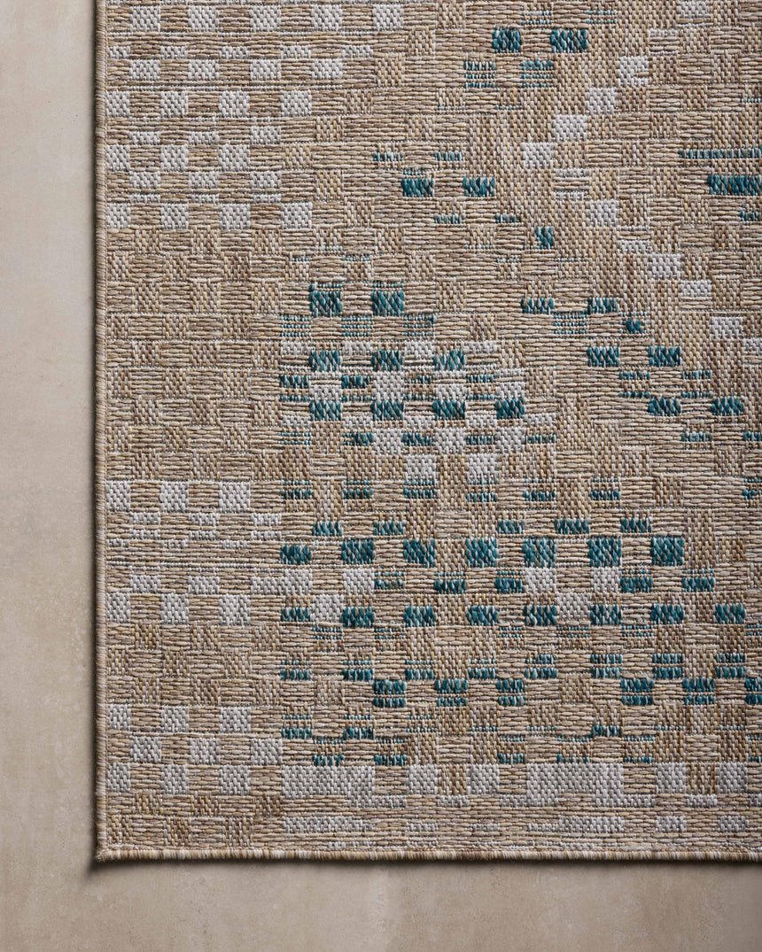 Topanga Rug 04 | Natural / Aqua
