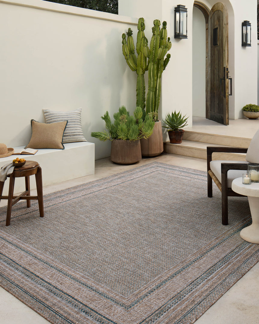 Topanga Rug 05 | Natural / Teal