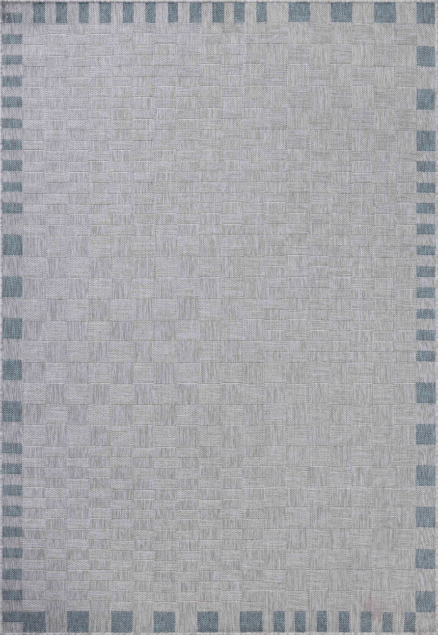 Topanga Rug 07 | Silver / Blue