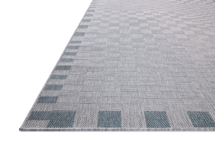 Topanga Rug 07 | Silver / Blue
