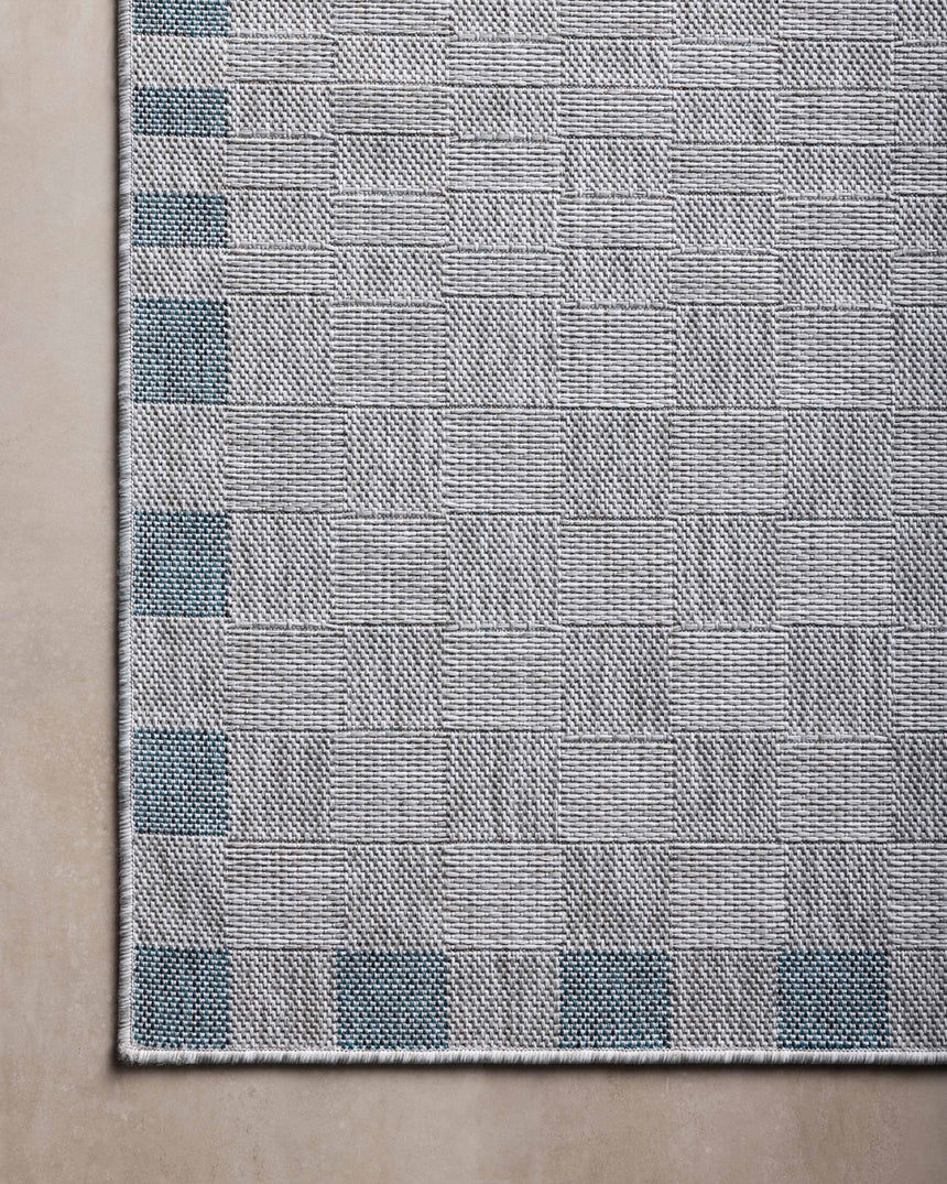 Topanga Rug 07 | Silver / Blue